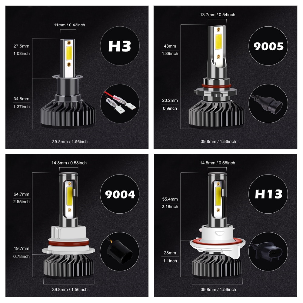 Mini LED Car Headlight Bulbs