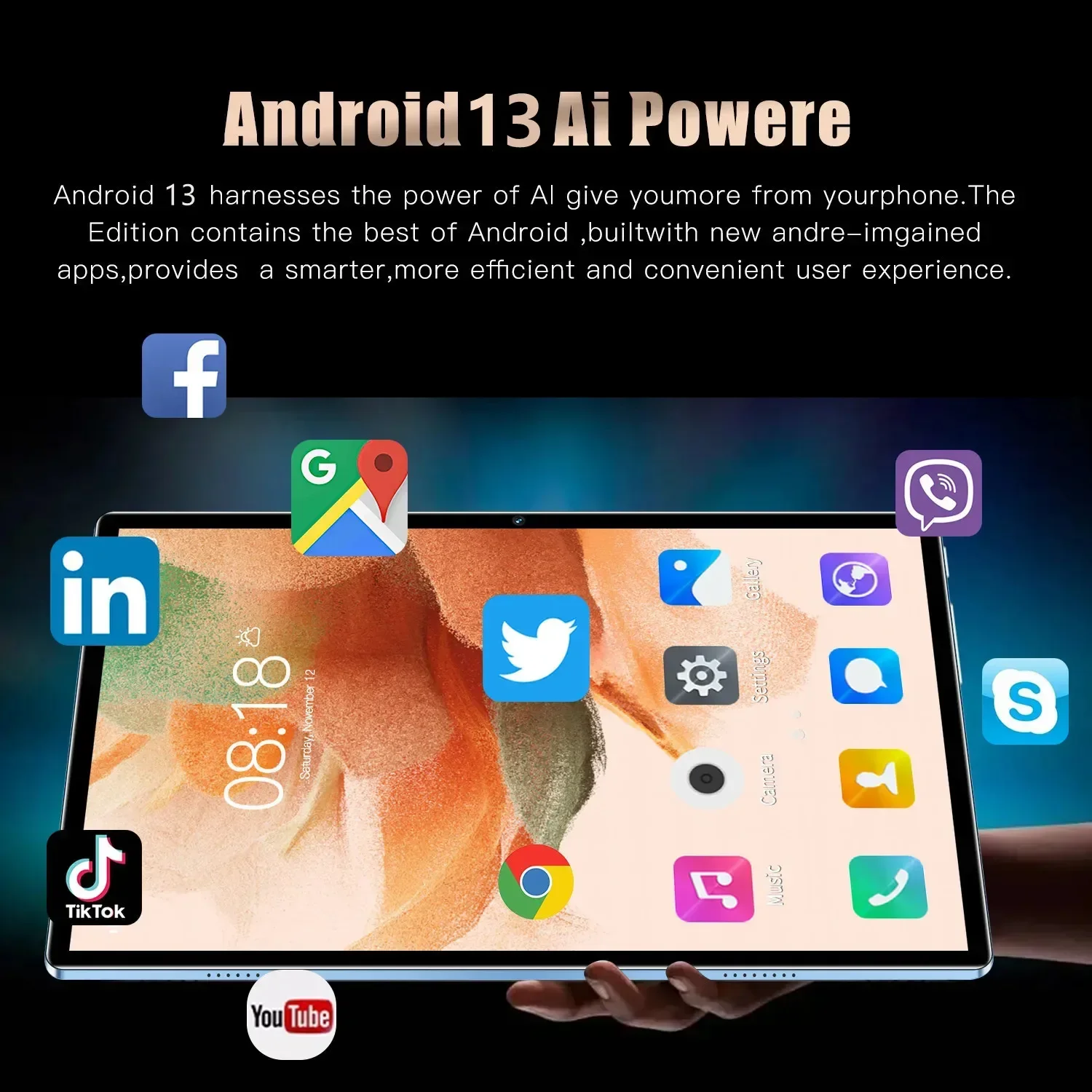 Original Tablet  Android13 16GB Ram 1TB Rom Dual SIM