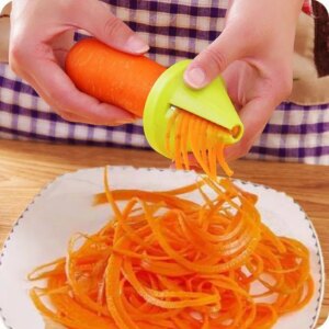 Râpe à spirale multifonction pour fruits et légumes, outil de cuisine, éplucheur manuel, râpe rotative pour pommes de terre, carottes, radis, accessoire de cuisine